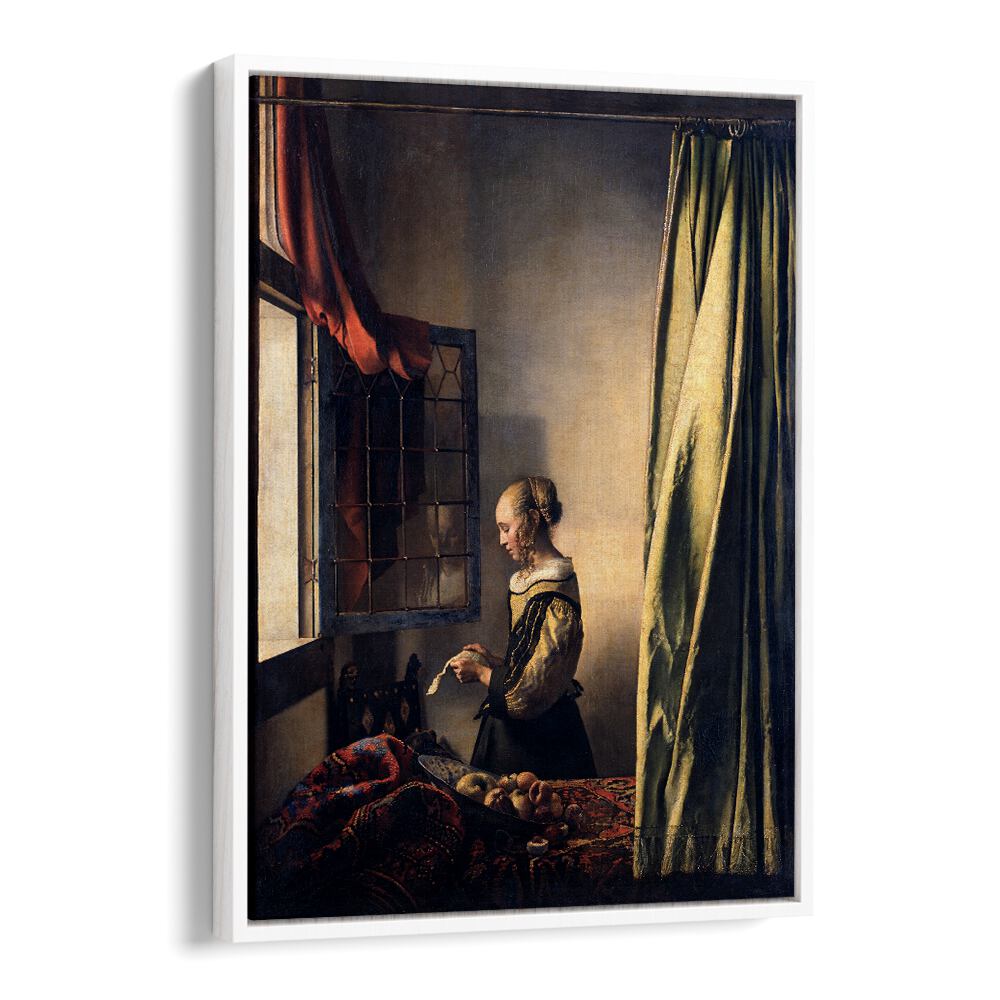 GIRL READING A LETTER (CA. 1659) BY JOHANNES VERMEER, VINTAGE PAINTINGS