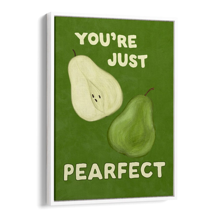 Stylish PEARFECT, KITCHEN POSTERS featuring whimsical pear artwork for a fun kitchen decor update.