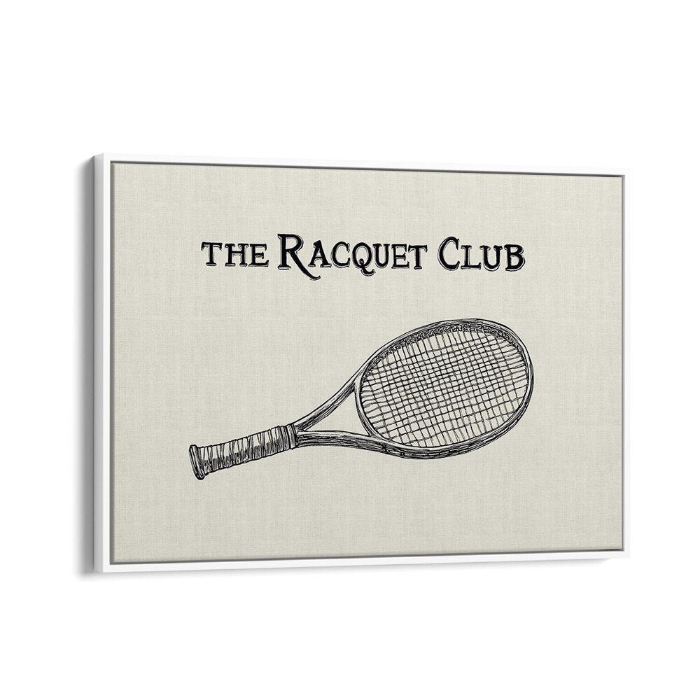 Vintage Tennis Racquet Illustration, a classic sports poster perfect for enthusiasts, available at The Racquet Club.