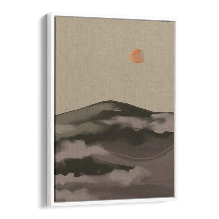 Elegant DAYS- WATERCOLOUR, LANDSCAPE PAINTINGS capture serene hills and a warm sun, perfect for your artistic inspiration.