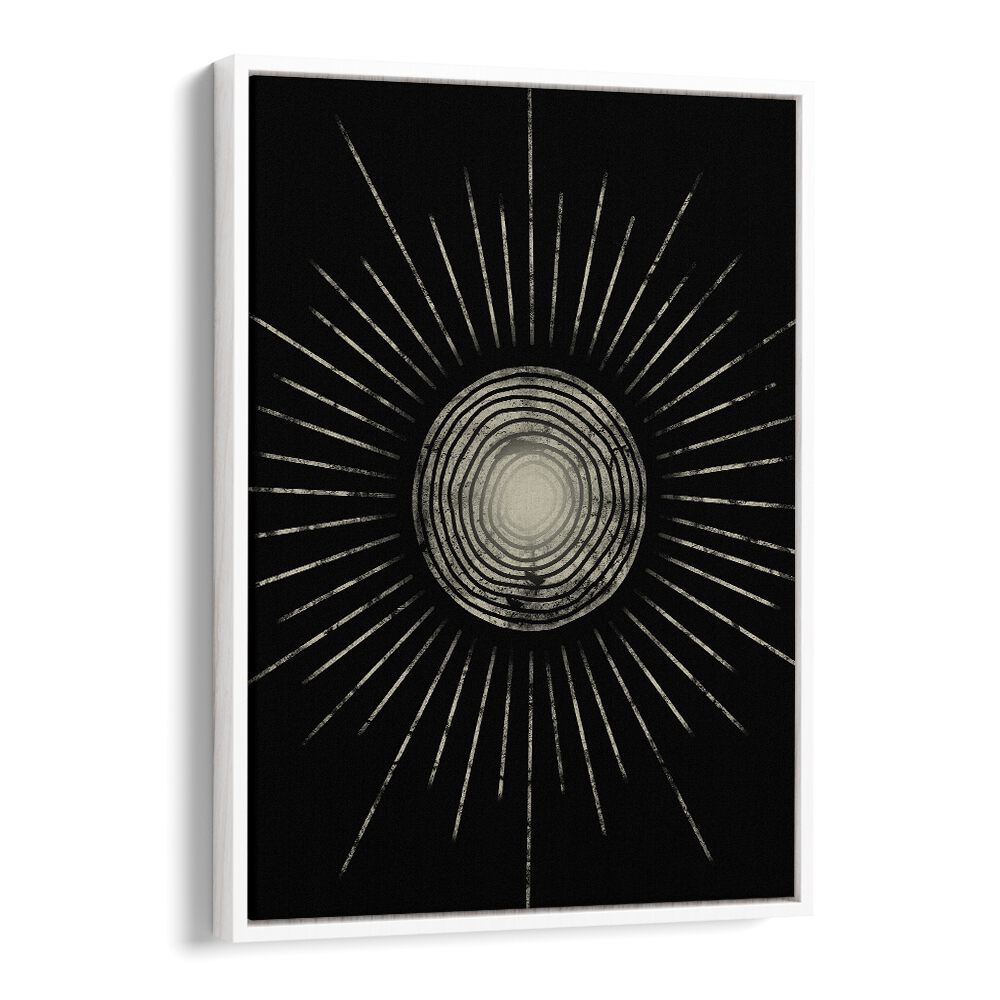 Captivating MIDNIGHT SUN ABSTRACTION, GEOMETRIC ART PRINTS featuring abstract 3D shapes and bold symmetry for your decor.