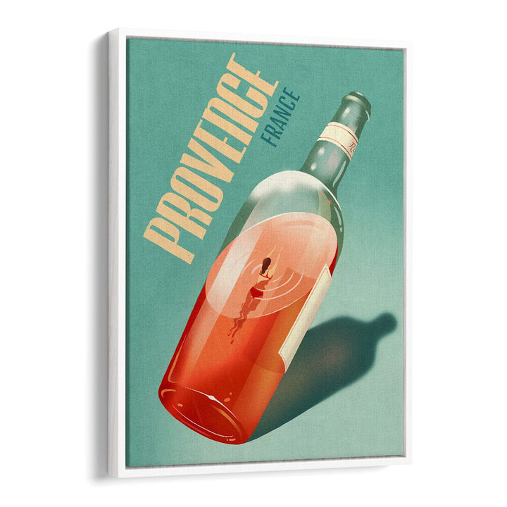 Elegant PROVENCE, BAR & CAFE ART featuring a vibrant wine bottle design, perfect for enhancing any space.