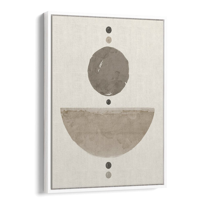 Stylish MOCHA MIRAGE, GEOMETRIC ART PRINTS featuring minimalist 3D shapes to enhance any modern space.