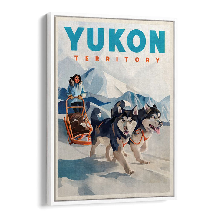 YUKON TERRITORY DOG SLED TRAVEL POSTER BY THE WHISKEY GINGER , TRAVEL POSTERS