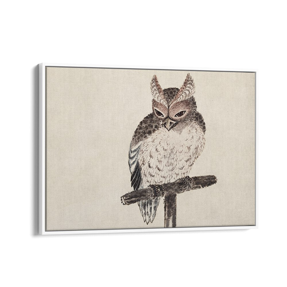 OWL FROM ALBUM OF SKETCHES (1814) BY KATSUSHIKA HOKUSAI, JAPANESE PAINTINGS