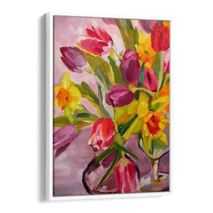SPRING FLOWERS I , FLORAL FLOWER PAINTINGS