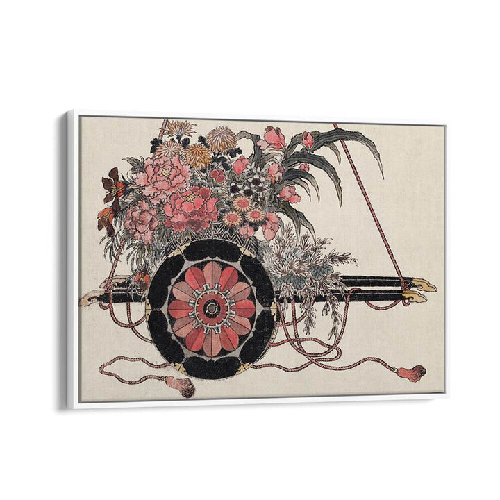 FLOWER CART FROM ALBUM OF SKETCHES (1814) VINTAGE JAPANESE WOODBLOCK PRINTS BY KATSUSHIKA HOKUSAI, JAPANESE PAINTINGS