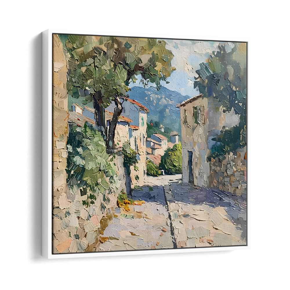 Explore the charm of Mediterranean life with STREET IN MALLORCA IV, a vibrant summer artwork for your space.