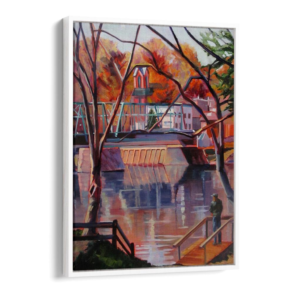 VIEW FROM LAMBERTVILLE , LANDSCAPE PAINTINGS