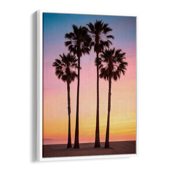 Vibrant BEACH SUNSET PALMS artwork by Philippe Hugonnard enhances your space with stunning BEACH PAINTINGS.