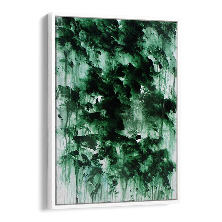 Elevate your decor with ABSTRACT DESIGN VIII, a stunning abstract painting showcasing vibrant greens and textures.