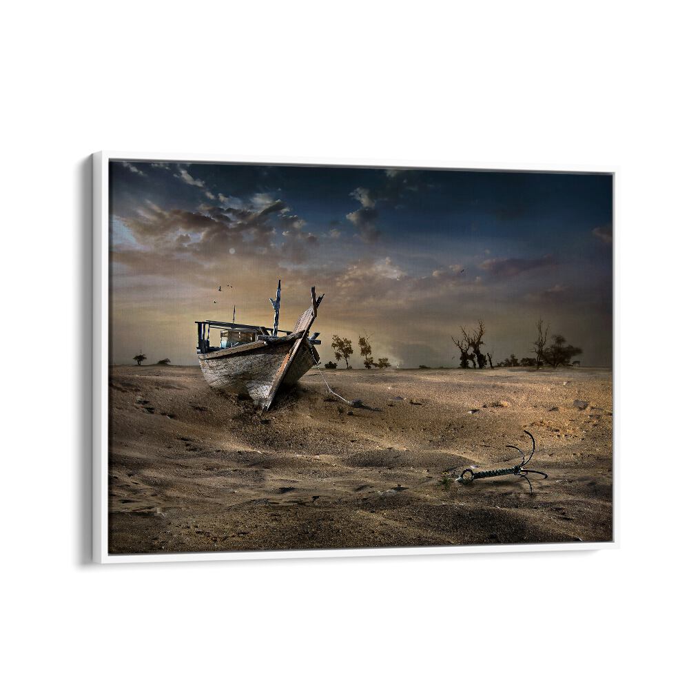 ABSTRACT painting - SHIP IN THE DESERT by Asianmonk