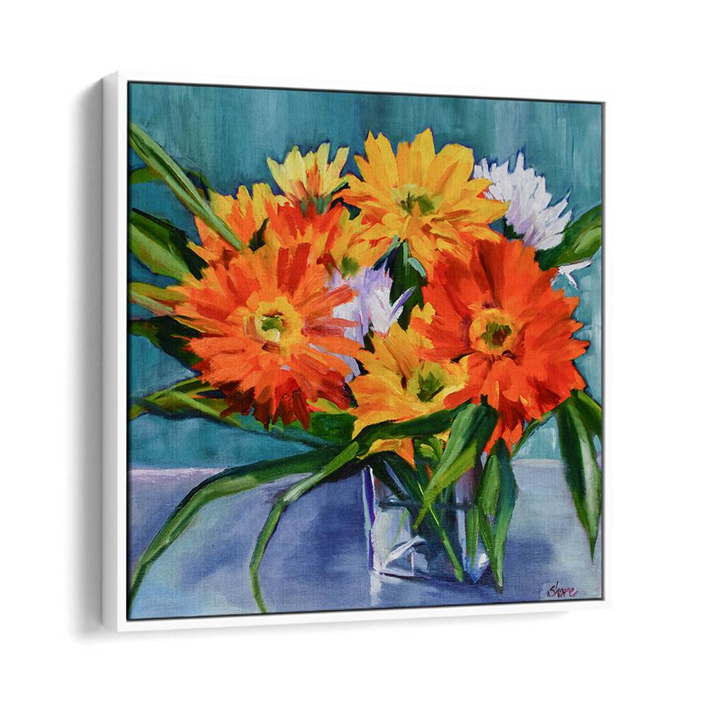 FLOWERS IN VASE , FLORAL FLOWER PAINTINGS
