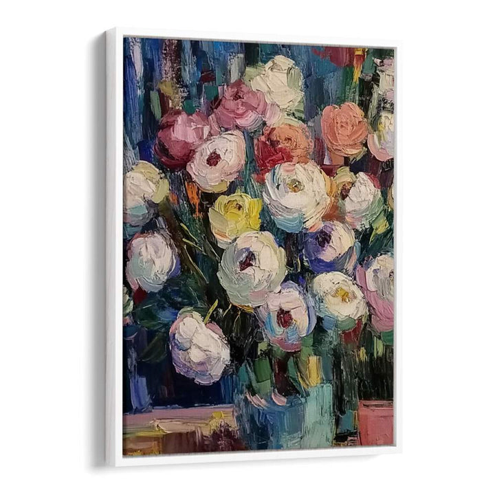 Bright and vibrant FLOWER IN A VASE II artwork, perfect for enhancing any living space or office environment.