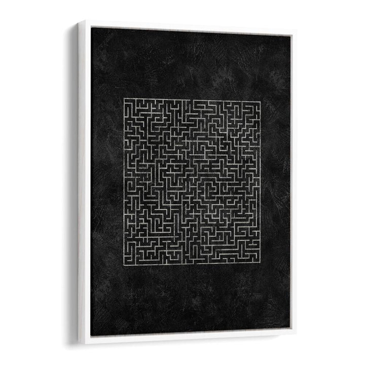 Elegant geometric art print, THE SQUARED MAZE JOURNEY, GEOMETRIC ART PRINTS, perfect for modern interior design.