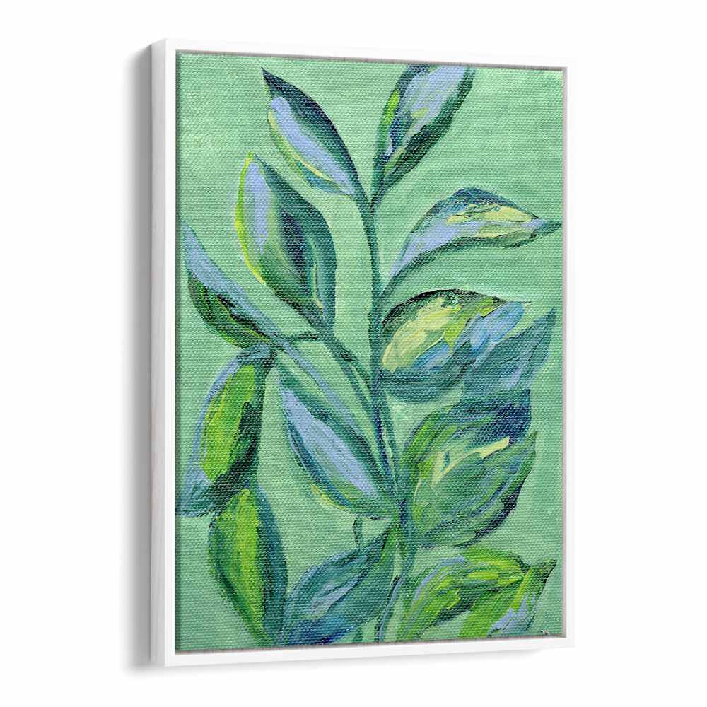 GREEN FOLIAGE , FLORAL FLOWER PAINTINGS