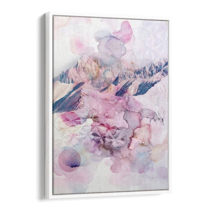 Colorful abstract landscape featuring soft hues in "DUSK I, ABSTRACT PAINTINGS" for a serene home decor accent.