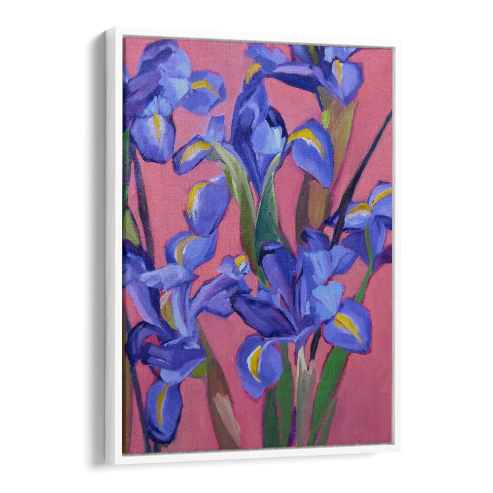 IRISES IV ,  FLORAL FLOWER PAINTINGS