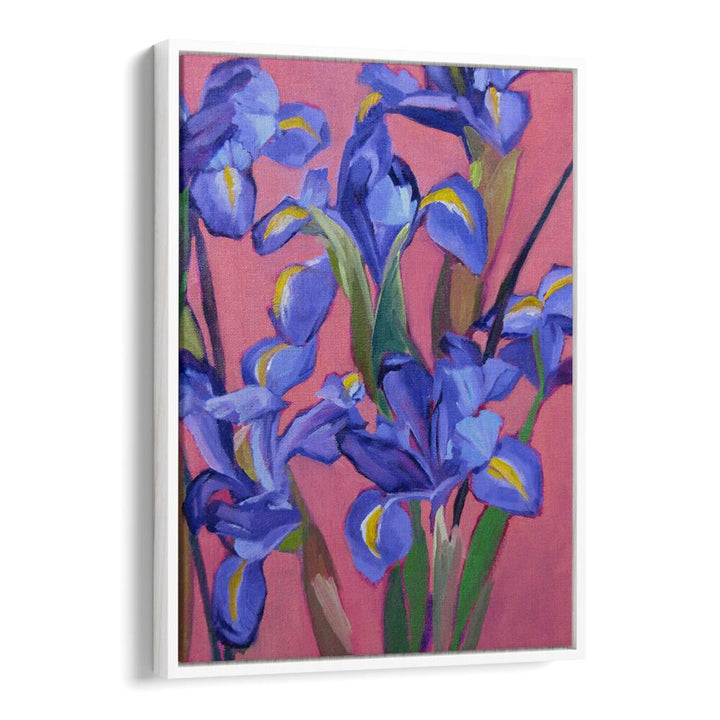 IRISES IV ,  FLORAL FLOWER PAINTINGS