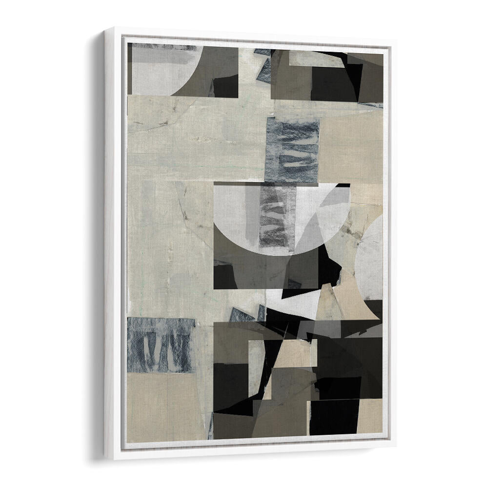 Sophisticated MONOCHROME COMPOSITION NO III, ABSTRACT PAINTINGS, enhancing modern decor with captivating artistry.