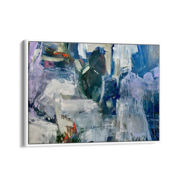 Vibrant BLOOM BLUE, ABSTRACT PAINTINGS enhance home décor with modern elegance and creative color blends.