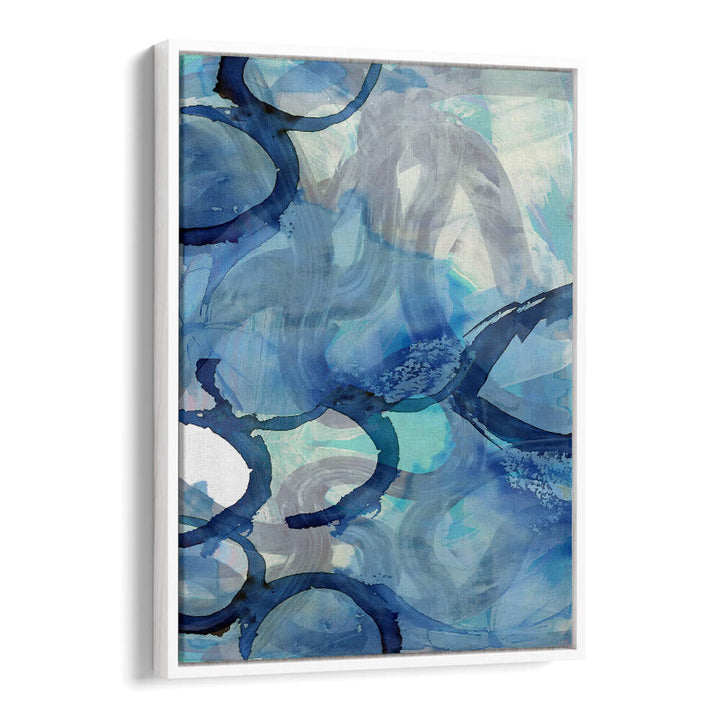 Captivating BLUE ABSTRACT SWIRLS 2, ABSTRACT PAINTINGS, featuring vibrant hues for a mesmerizing visual experience.