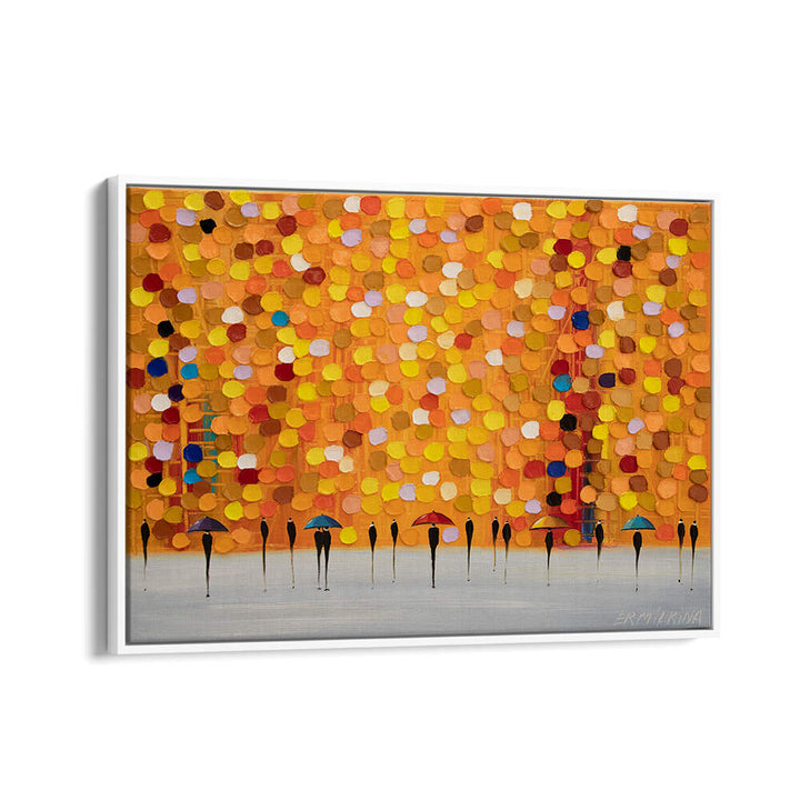 6 UMBRELLAS AT SUNSET , MODERN IMPRESSIONISM PAINTINGS