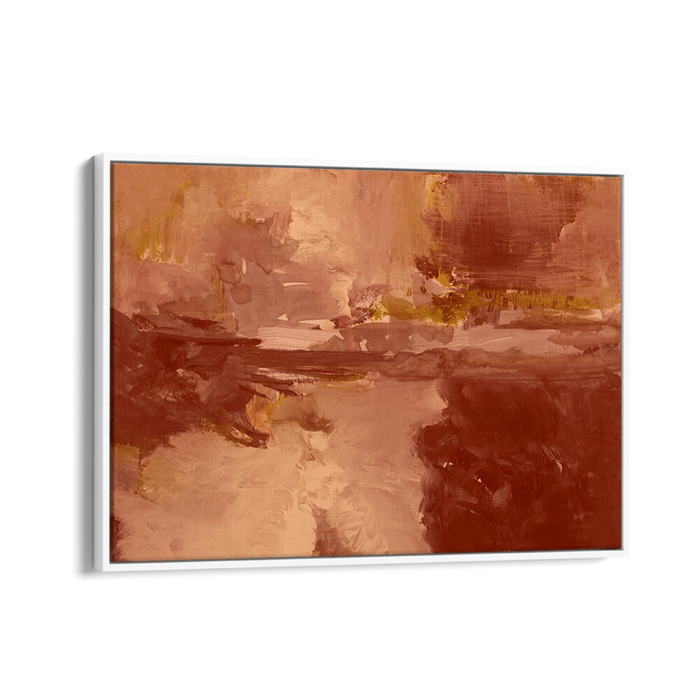 Warm earthy tones blend harmoniously in A PEACEFUL PANORAMA, ABSTRACT PAINTINGS for a tranquil living space.