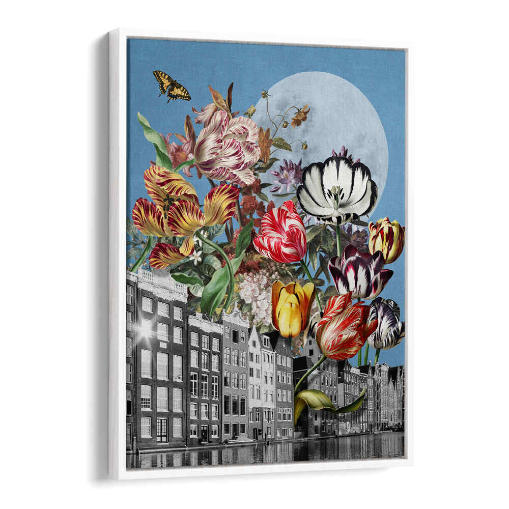 TULIPS AND BUTTERFLIES , SURREAL ART PRINTS