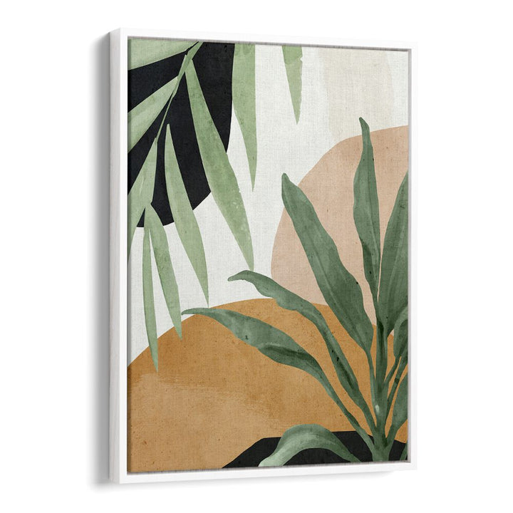 ABSTRACT  TROPICAL LEAVES V , BOHO ART PAINTINGS