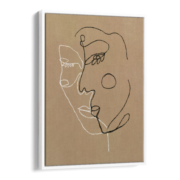 ABSTRACT FACES , LINE ART PAINTINGS