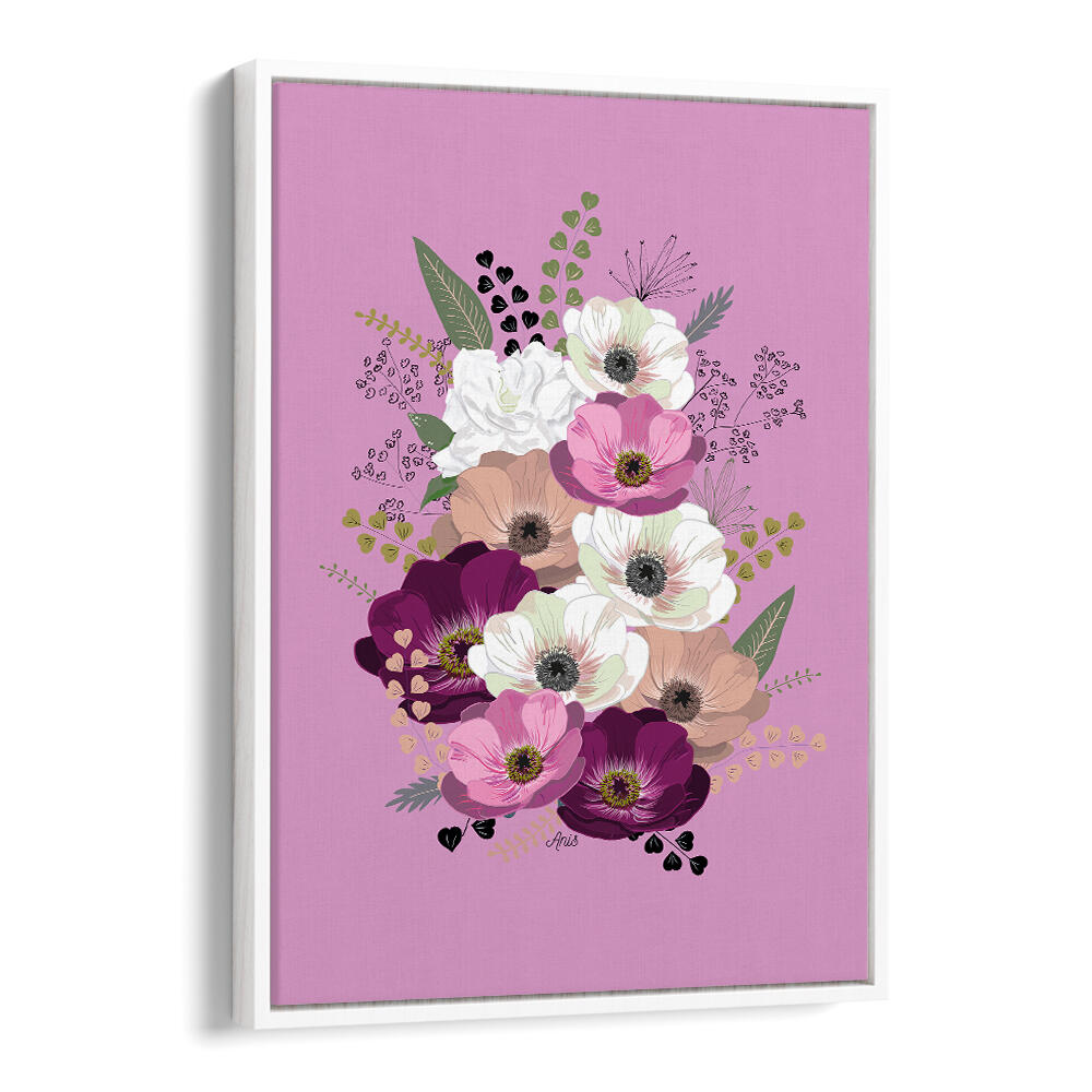 ANEMONES FLORAL BOUQUET PURPLE