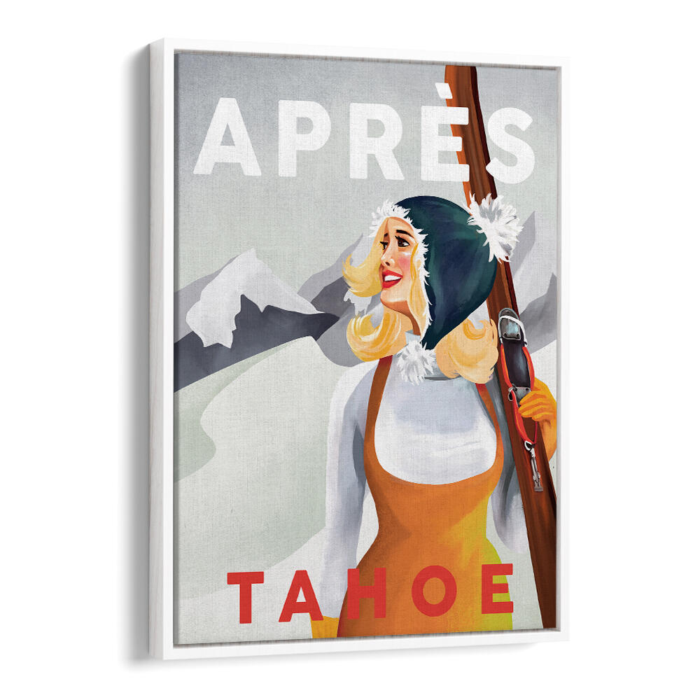 APRES SKI LAKE , VINTAGE TRAVEL POSTERS
