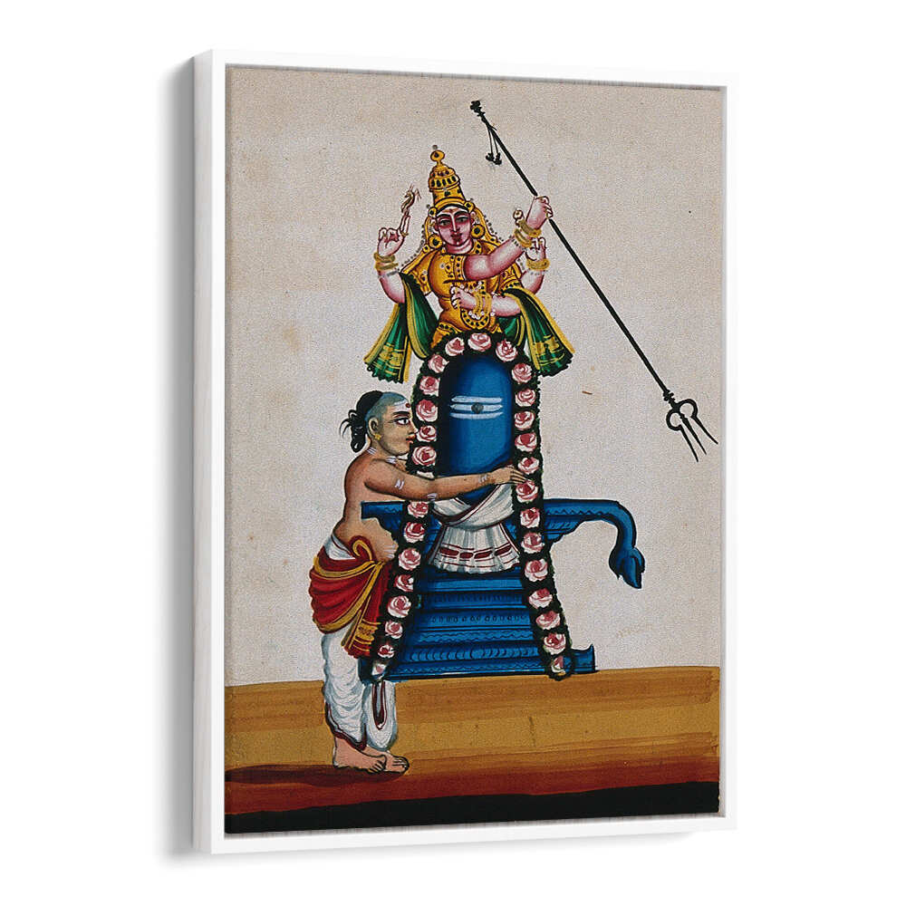 A PRIEST DECORATING THE SHIVALINGAM