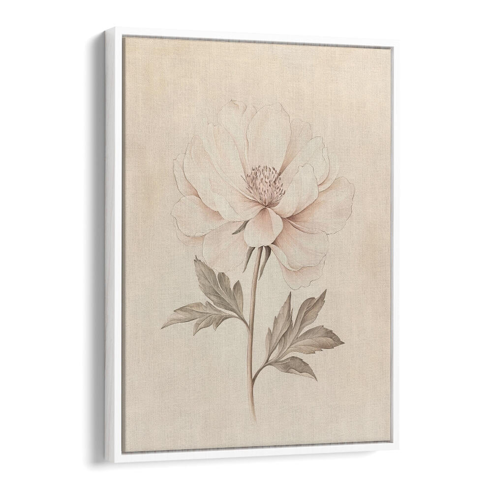 BEIGE FLOWER , FLORAL FLOWER PAINTINGS