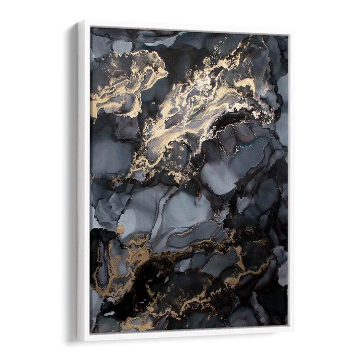 Elegant BLACK STORM, ABSTRACT PAINTINGS showcasing dynamic dark hues and gold highlights, perfect for modern decor.