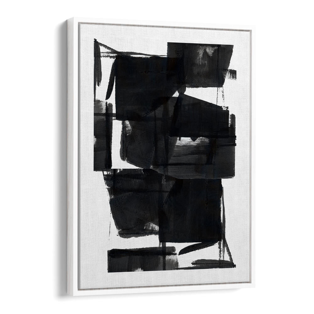 Elevate your decor with ABSTRACT COMPOSITION VIII, stunning ABSTRACT PAINTINGS featuring bold black patterns.