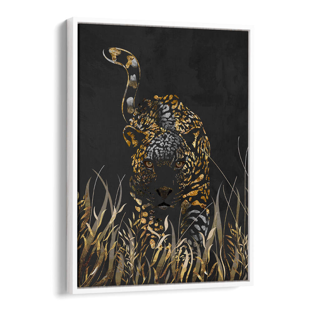 BLACK GOLD JAGUAR , ANIMAL PAINTINGS