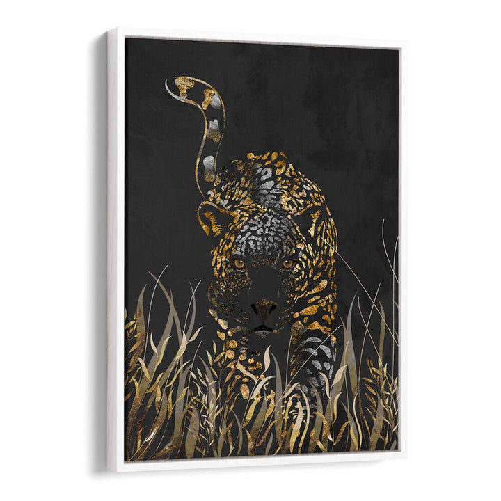 BLACK GOLD JAGUAR , ANIMAL PAINTINGS