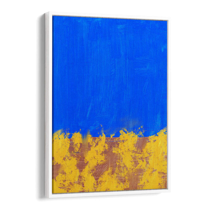 BLUE & YELLOW BRUSHSTROKES , ABSTRACT PAINTINGS