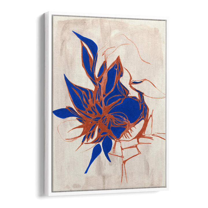 BLUE FLORAL ELEGANCE III , ORGANIC FORMS