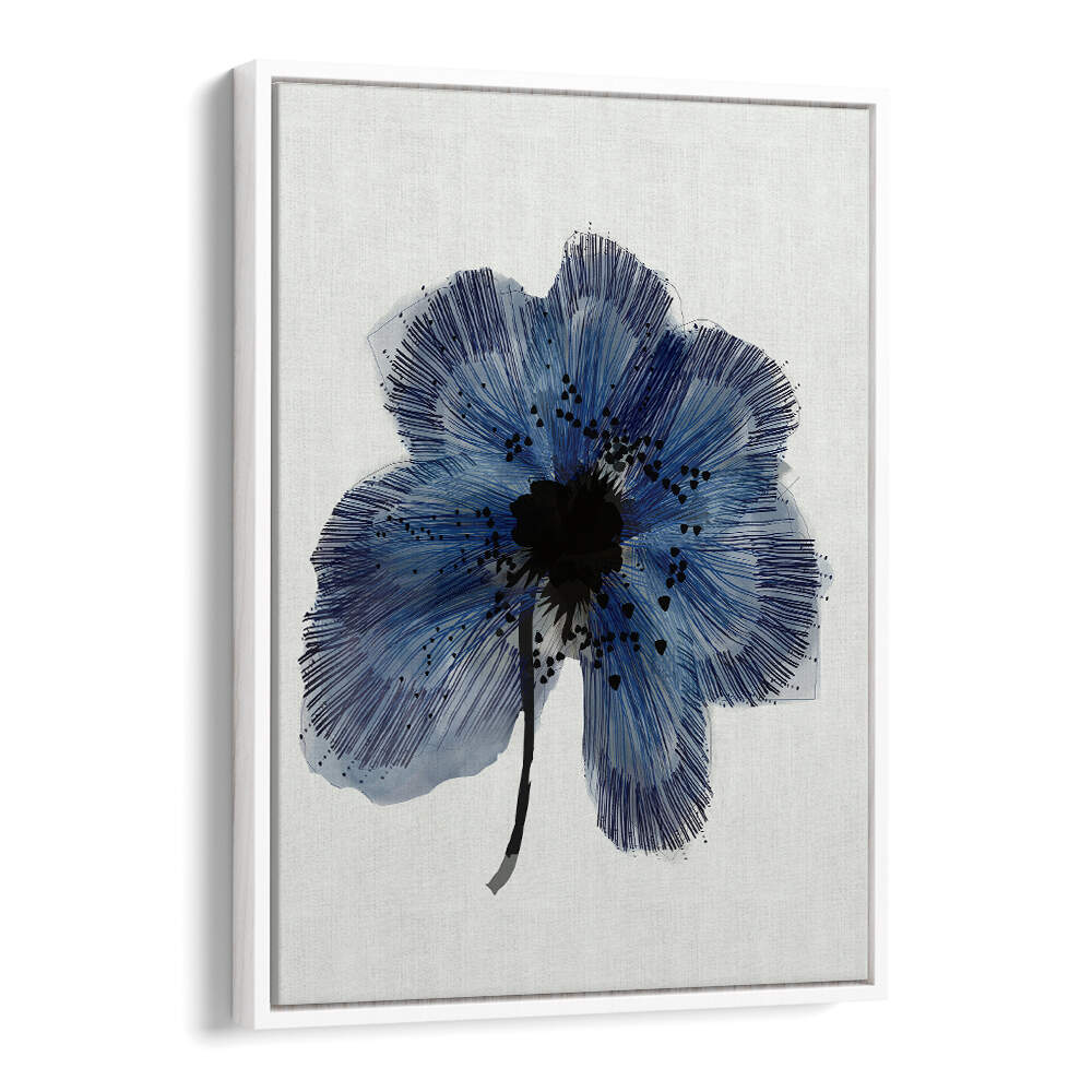 BLUE FLOWER II , FLORAL FLOWER PAINTINGS