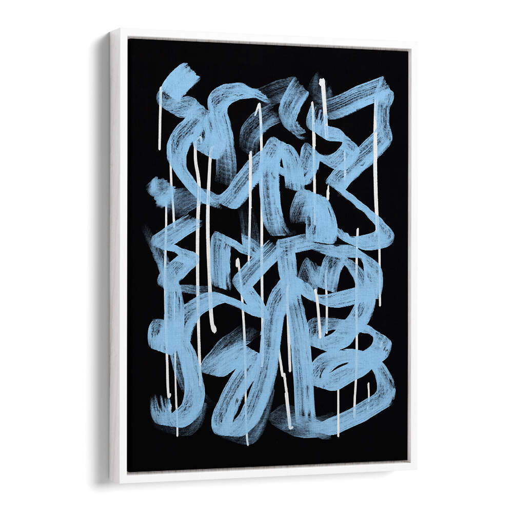 BLUE ABSTRACT CALLIGRAPHY , ABSTRACT PAINTINGS