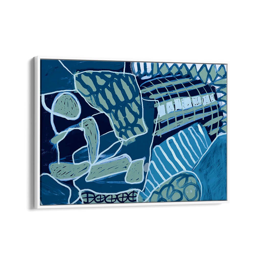 BLUE ABSTRACT A PLACE IN TIME , ABSTRACT PAINTINGS