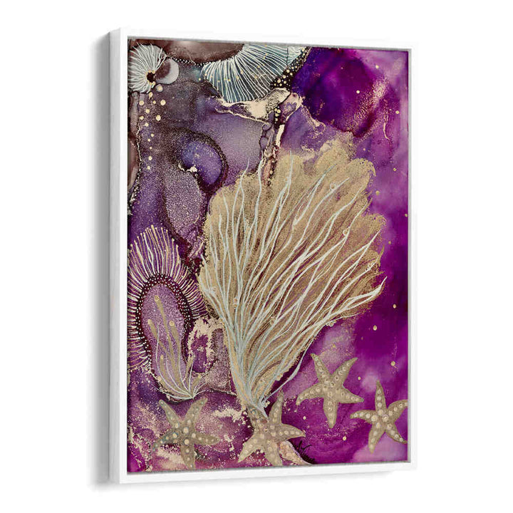Stunning BLUSHING REEF, BEACH PAINTINGS feature vibrant ocean life, perfect for a serene coastal retreat.