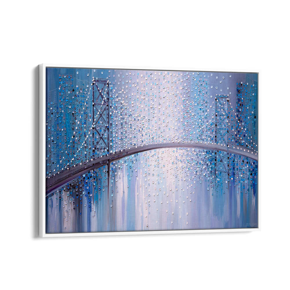 BRIDGE IN THE MIST , MODERN IMPRESSIONISM PAINTINGS