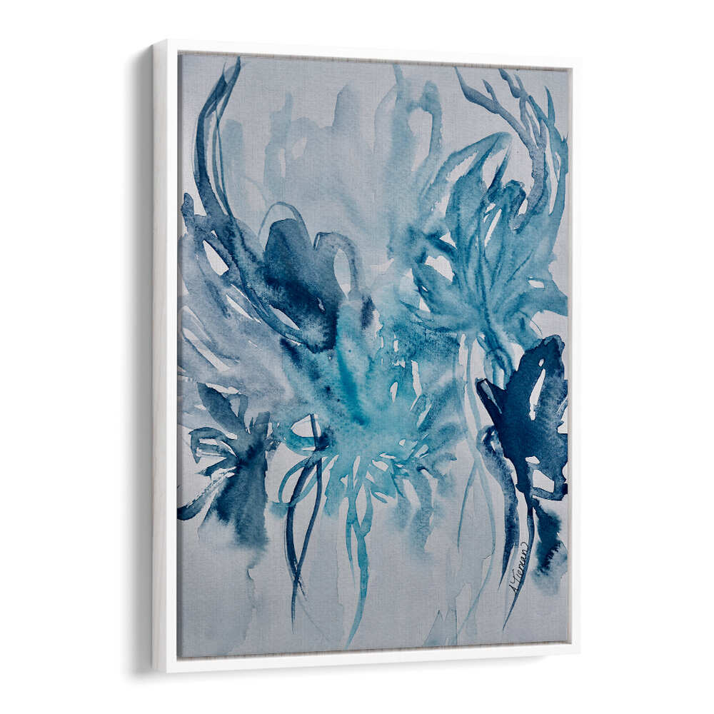 Elevate your decor with CARELESS WHISPER, ABSTRACT PAINTINGS, showcasing mesmerizing blue hues and fluid designs.