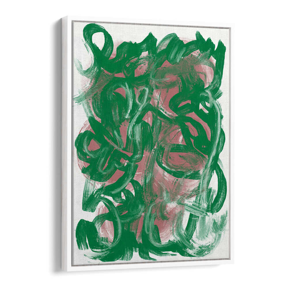 CHAOS GREEN LARGE, ABSTRACT PAINTINGS
