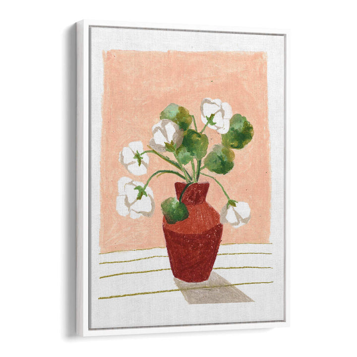 CLAY VASE I , FLORAL FLOWER PAINTINGS