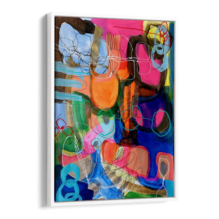 Vibrant COMPOSITION FOR A SUNDAY MORNING II, ABSTRACT PAINTINGS enhances your space with contemporary artistic expression.